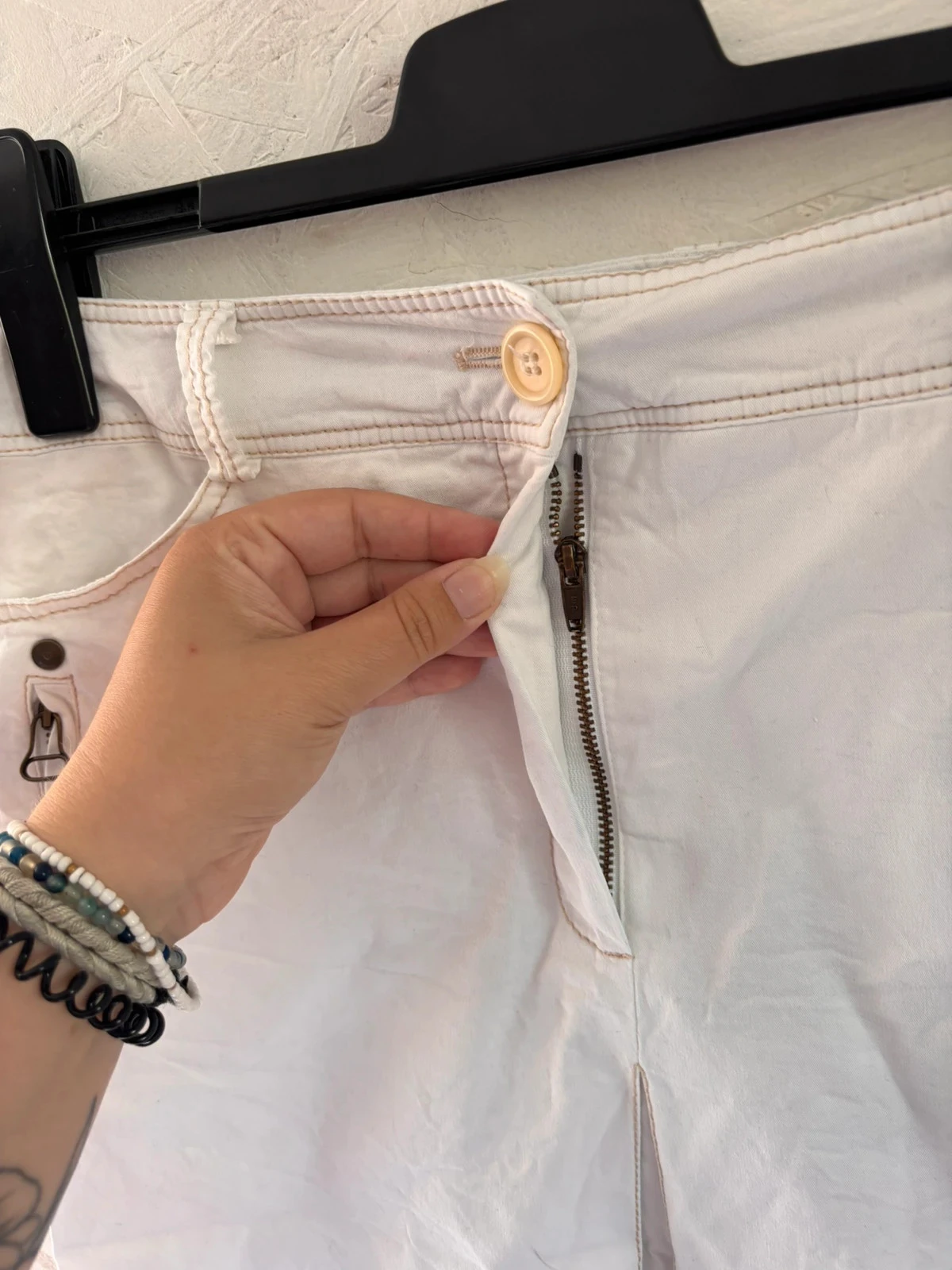 Falda recta blanca estilo safari Jodhpur (Galeries Lafayette) Talla 40 estimada – Muy buen estado – photo 7
